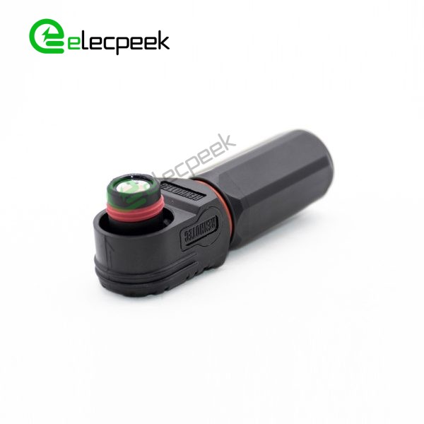 Battery Storage Connector Surlok Plug Male Right Angle 60A 6mm 10mm² IP67 Black