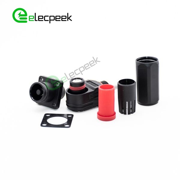 Battery Storage Connector Surlok Plug Male Right Angle 60A 6mm 10mm² IP67 Black