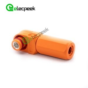 Energy Battery Storage Connector Surlok Plug Male Right Angle 120A 8mm 25mm² IP67 Orange