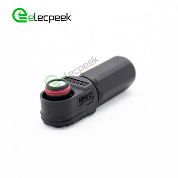 Energy Battery Storage Connector Surlok Plug Male Right Angle 150A 8mm 35mm² IP67 Black