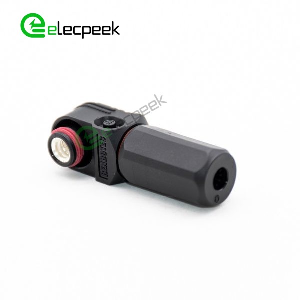 Energy Battery Storage Connector Surlok Plug Male Right Angle 150A 8mm 35mm² IP67 Black