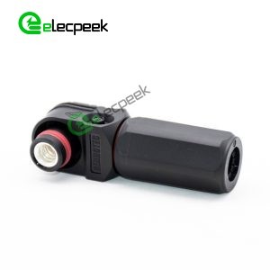 Energy Battery Storage Connector Surlok Plug Male Right Angle 200A 8mm 50mm² IP67 Black