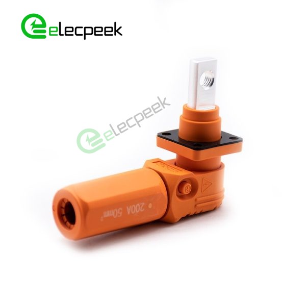 Battery Storage Connector Surlok Plug Male Right Angle 200A 8mm 50mm²