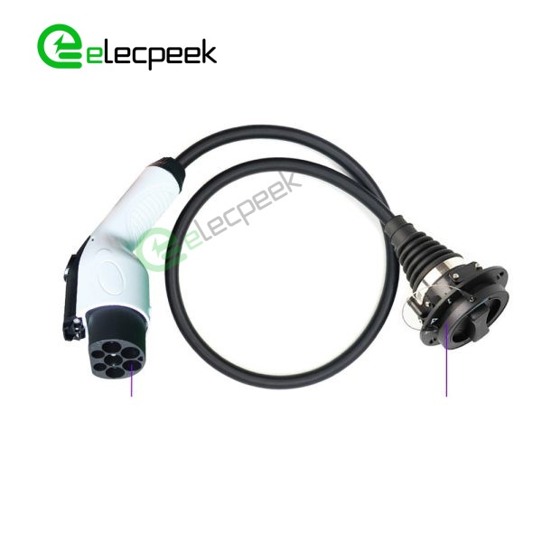 GBT Plug to IEC 62196-3 Socket 32A 250V EV Fast Charging Adapter with 1 Meters Cable