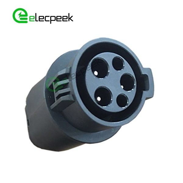 IEC 62196-3 Socket to SEA J1772 EV Charger Receptacle AC Charge 32A 250V Connector Adapter