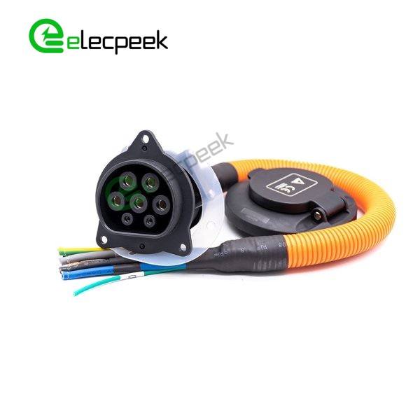 GB Standards AC Charging Connector Socket 16A 250V Single Phase EV Charger with 0.5 Meters Cable