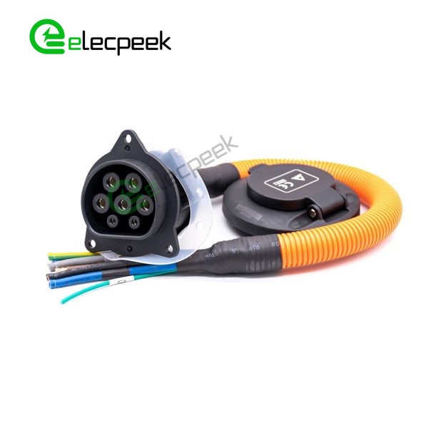 GB Standards AC Charging Connector Socket 16A 250V Single Phase EV Charger with 0.5 Meters Cable