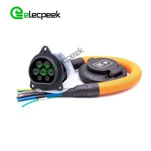 GB Standards AC Charging Connector Socket 32A 440V Single Phase EV Charger with 0.5 Meters Cable