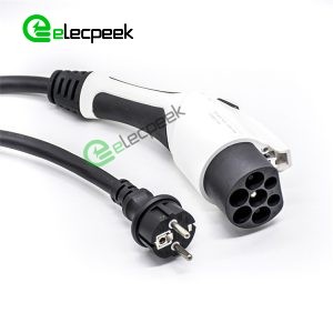 GB Standards AC Charging Connector Plug 16A 250V Single Phase EV Charger Mode 2 with 5 Meters Cable
