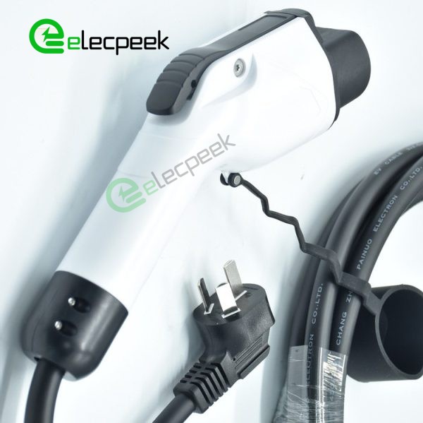 GB Standards AC Charging Connector Plug 16A 220V Single Phase EV Charger Mode 2 with 5 Meters Cable