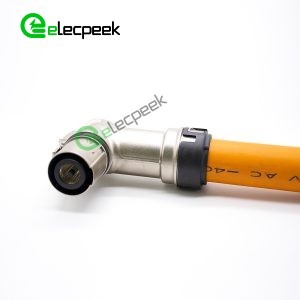 High-Voltage Interlock Cable 1 Pin 14mm 500A Right Angle