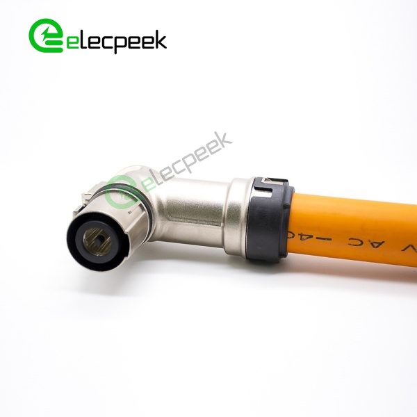 High-Voltage Interlock Cable 1 Pin 14mm 500A Right Angle