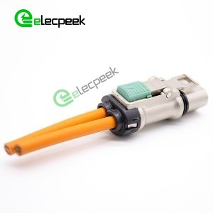 HVIL Connector 2 Pin Straight Metal Plug 35A For Cable 3.6mm 6mm²