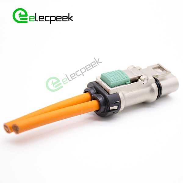 HVIL Connector 2 Pin Straight Metal Plug 35A For Cable 3.6mm 6mm²