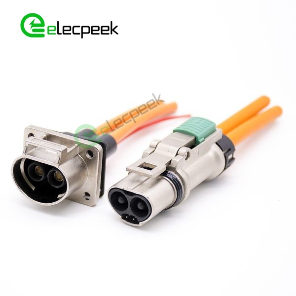 HVIL Connector 2 Pin Straight Metal Plug 35A For Cable 3.6mm 6mm²