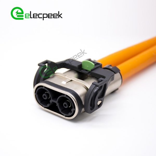 HVIL Cable 2 Pin Metal Straight Plug 6mm 125A IP67 with Wire 25mm² 0.25M