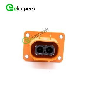 High Voltage Connector 2 Pin Straight Plastic Socket 3.6mm 50A For Cable 0.1M