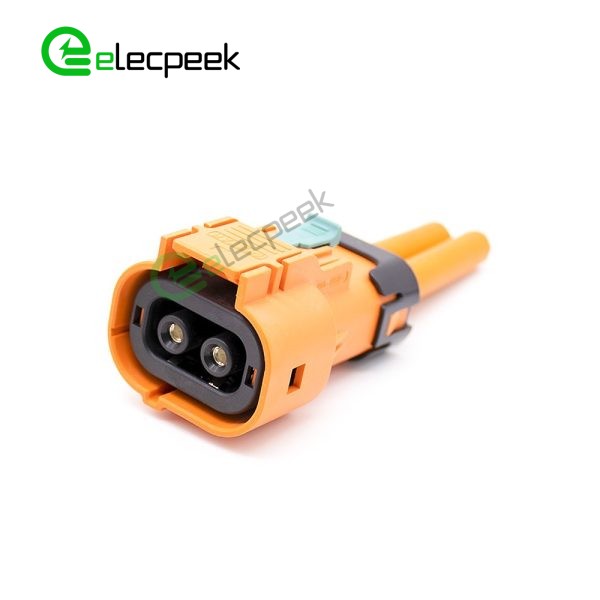 HVSL Connector Straight 3.6mm 50A 2 Pin Plastic Orange Plug with Cable 0.1m