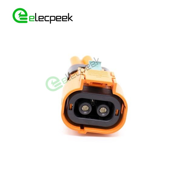 HVSL Connector Straight 3.6mm 50A 2 Pin Plastic Orange Plug with Cable 0.1m