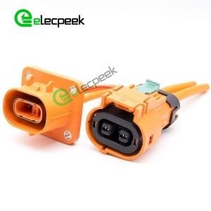 HVIL Connector 2 Pin Plug 23A 2.8mm Straight Plastic IP67 Cable 4mm²