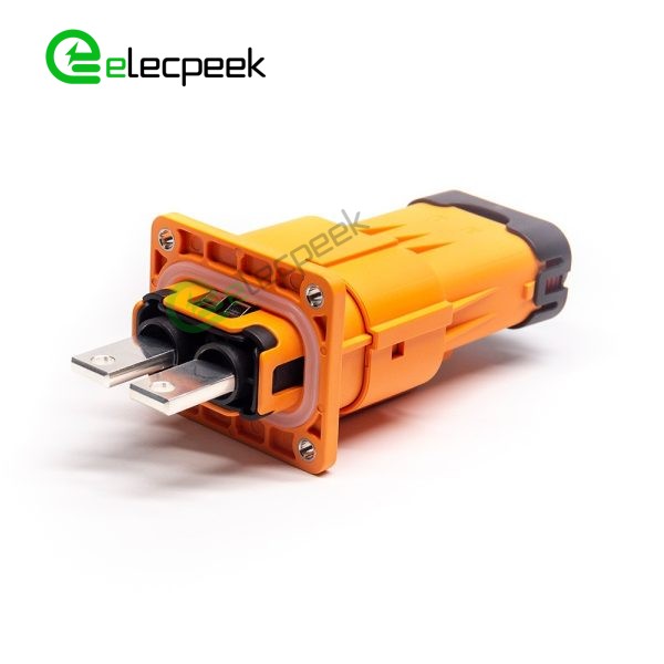 HVIL High Voltage Interlock Connector 2Pin 6mm 150A Straight Plug Plastic Shell