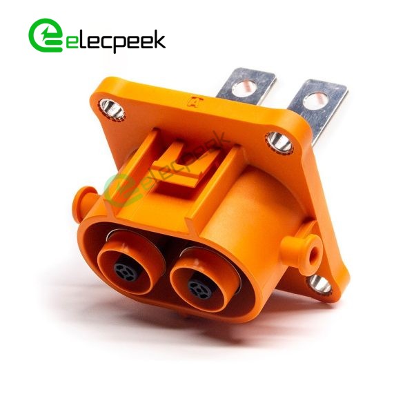 HVIL High Voltage Interlock Connector 2Pin 8mm 200A Socket Plastic W/busbar M8 Thread Hole