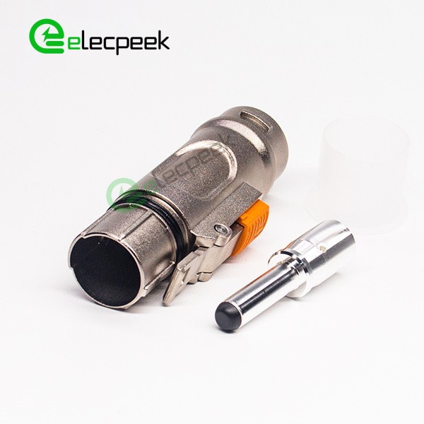 200A HVIL Socket High Voltage Interlock Connector 2Pin 8mm Plastic W/busbar  M8 Thread Hole