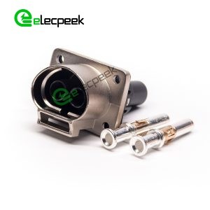 HVIL High Voltage Interlock Connector 2 Pin 3.6mm 35A Straight Socket Metal Shell A Key