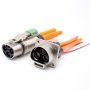 HVIL High Voltage Interlock Connector 3 Pin 3.6mm 35A Straight Socket Metal Shell A Key
