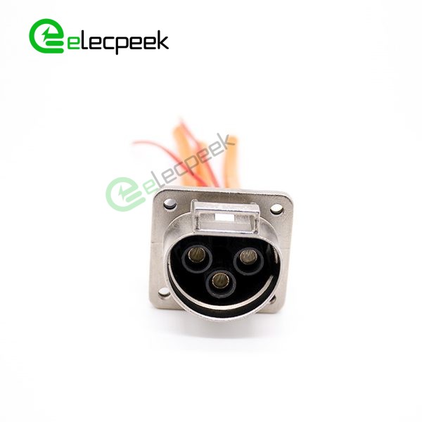 HVIL High Voltage Interlock Connector 3 Pin 3.6mm 35A Straight Socket Metal Shell A Key