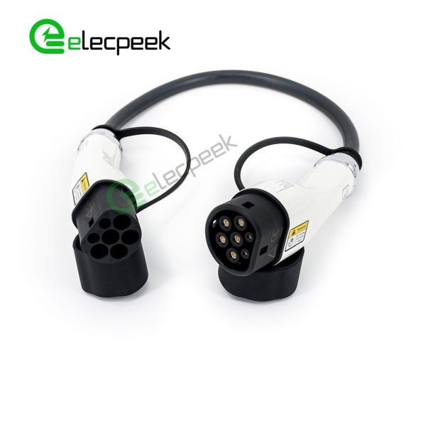 IEC 62196 Тип 2 AC 16A 250V Штекер Однофазный Разъем EV Зарядное Устройство Режим 3 с 0,5 Метров Кабель
