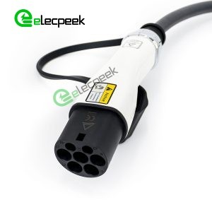 IEC 62196 Type 2 AC 16A 250V Plug Single Phase Connector EV Charger Mode 3 with 0.5 Meters Cable