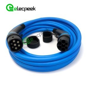 IEC 62196 Type 2 AC Charging Connector 16A 250V Three Phase EV Charger Mode 3 with 5 Meters Cable