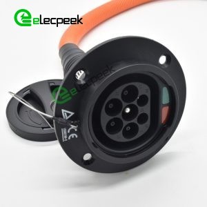 IEC 62196-2 Type 2 Socket AC Charge Port 32A 415V Connector Three-phase EV Car for Vehicle End
