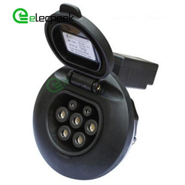 IEC 62196-2 Type 2 Socket AC Charge Port 32A 415V Socket Three-phase EV Car for Charging Pile