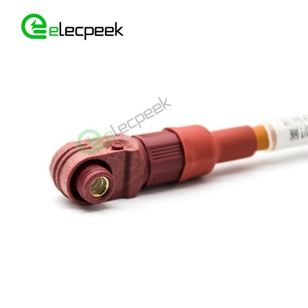 Battery Storage Connector Cable Female Right Angle Plug 8mm 1 Pin 200A