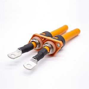 High Voltage PT Connector 2 Pin Panel Mount 125A For EV Cable 25mm²