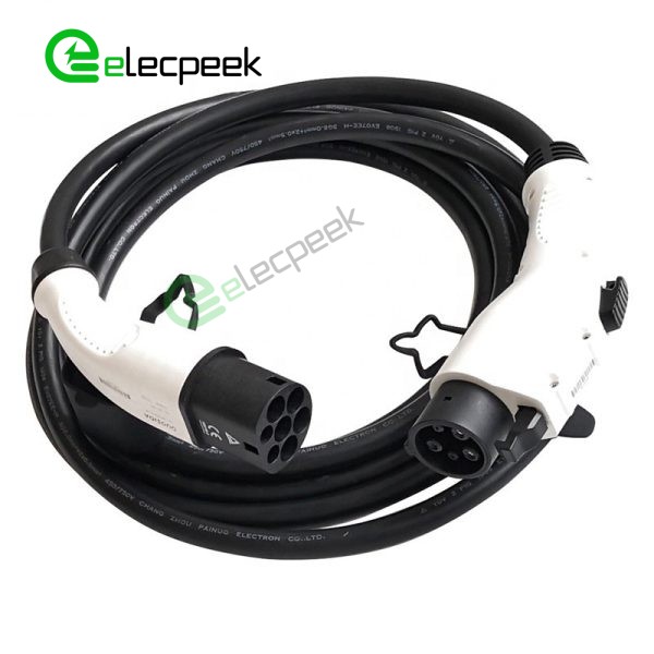 SAE J1772 AC Charging Plug 32A 250V Connector Single Phase EV Car for Mode 3 Charging pile to Vehicle End