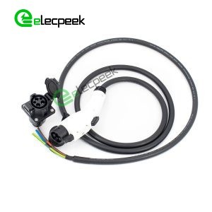 SAE J1772 AC Charging Plug 32A 240V Single Phase Connector EV Quick Charger with 5 Meters Cable
