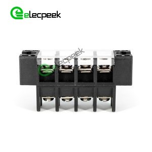 Panel Feed Through Terminal Block 4 Pin 30A 600V Straight