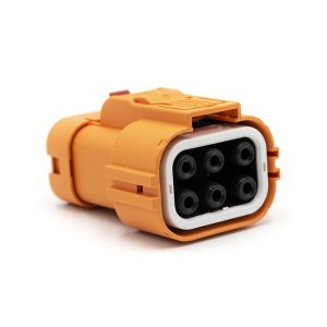High Voltage Interlock Connector Low Current 6Pin 40A 6mm² Straight Plug Plastic