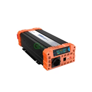 1500W Pure Sine Wave DC 12V 24V to AC 220V Inverter Orange